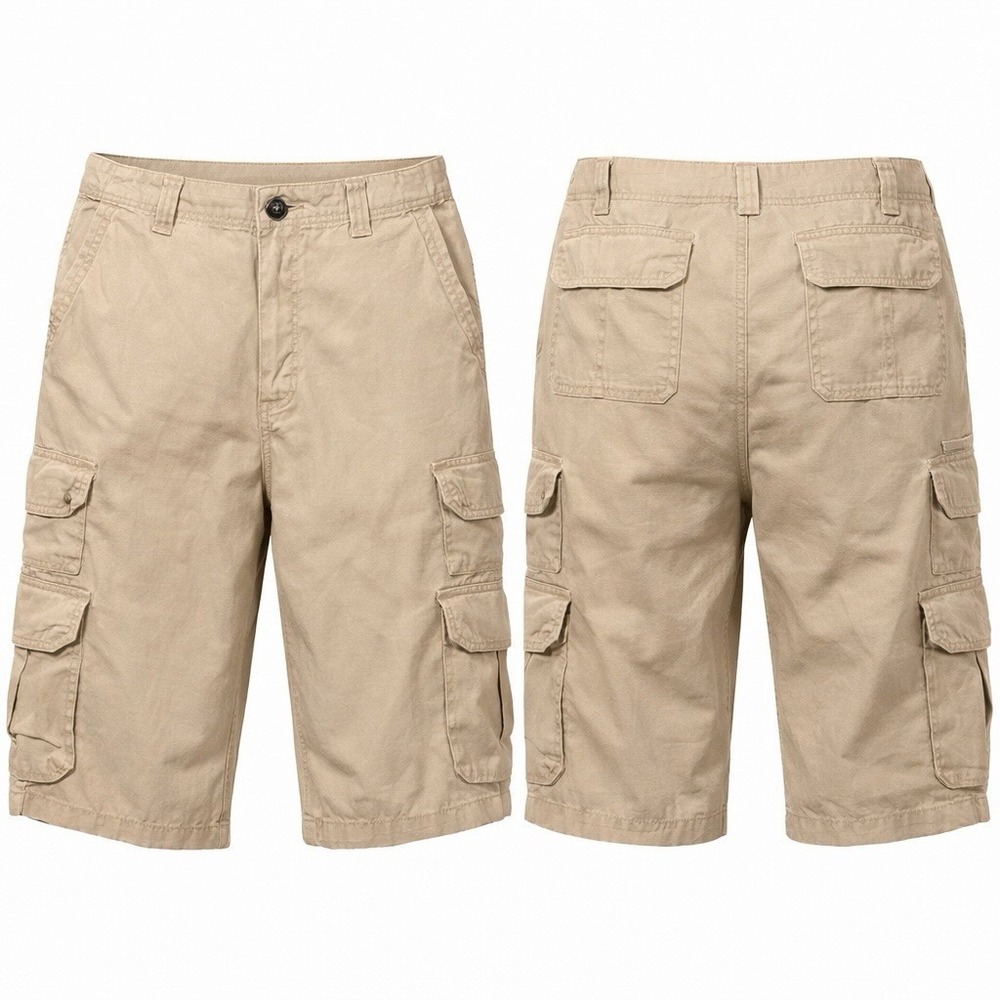 Magellan Cargo Shorts Mens 34 Ripstop Cotton Fabric Outdoors Hiking Brown Casual